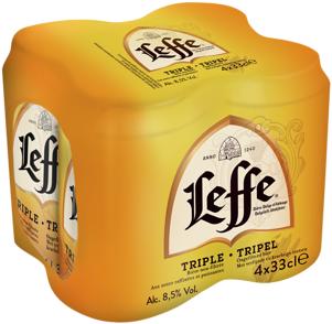 Leffe Tripel blikjes á 4 x 0,33 liter Leffe Tripel blikjes á 4 x 0,33 liter